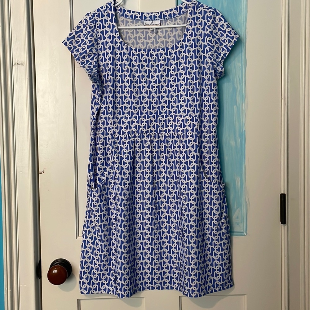 COPY - Jude Connally short sleeved dress periwinkle size large